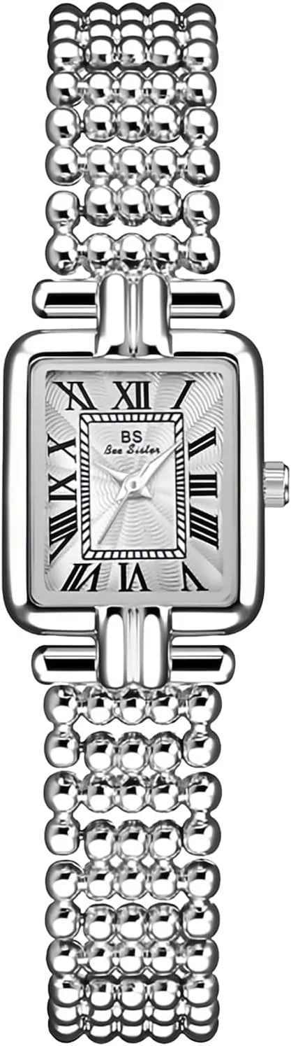 Luxury Gold & Silver Fashion Bracelet publication encourage hyper separately native Waterproof Quartz Ladies Wristwatch Gosasa Elegant Retro Roman Numeral Dial Square Watch for Women ?C 