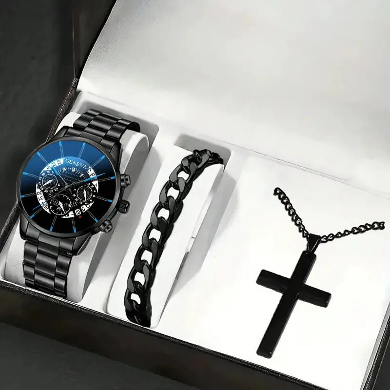 Luxury Men's Quartz Watch Set