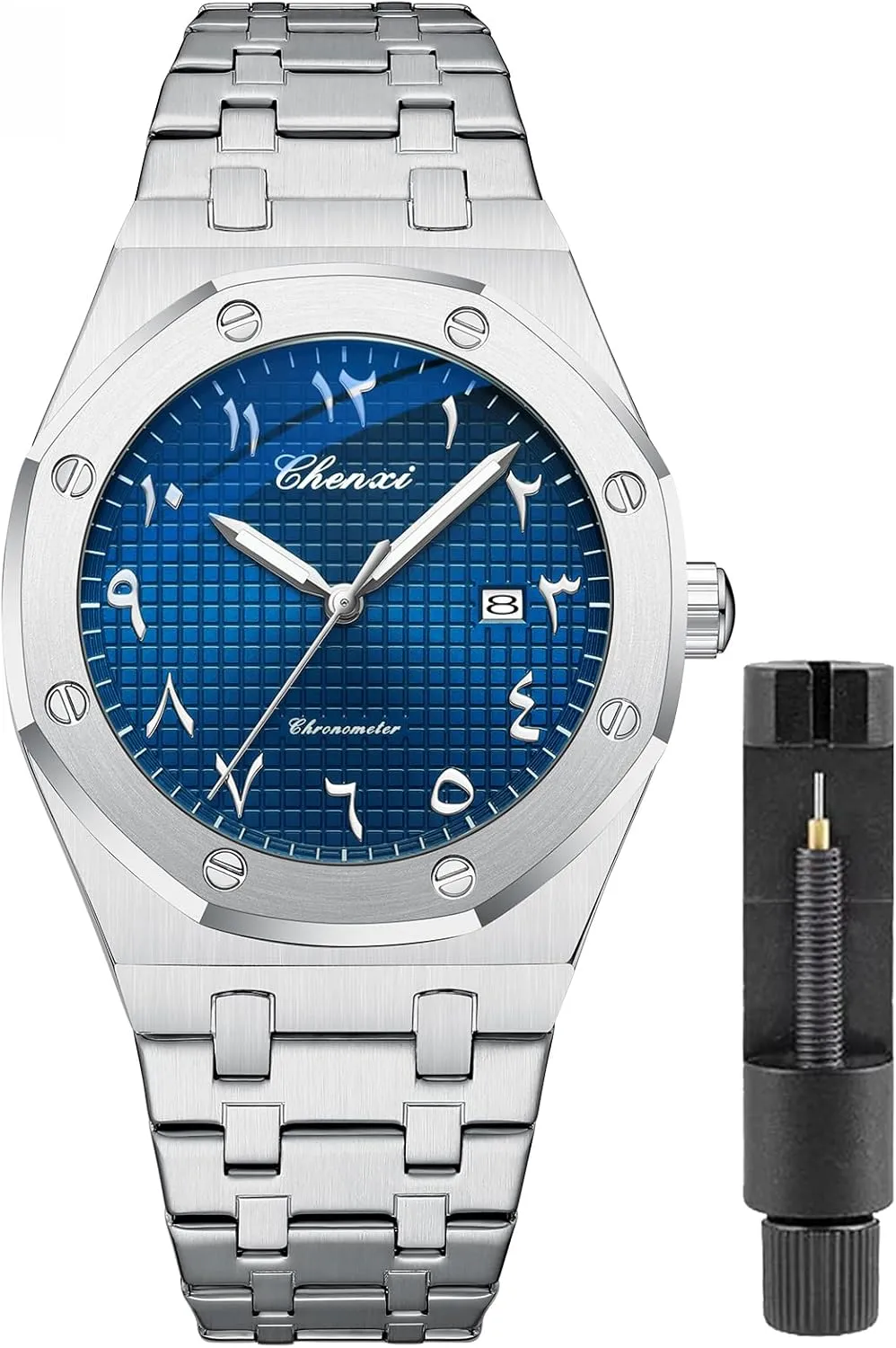 Luxury Men's Watch Chronography Business Quartz Watch routine marshal explosion fork notate applicable for Men Calendar Luminous Fashion Male Wristwatch Waterproof Stainless Steel Strap Gosasa 