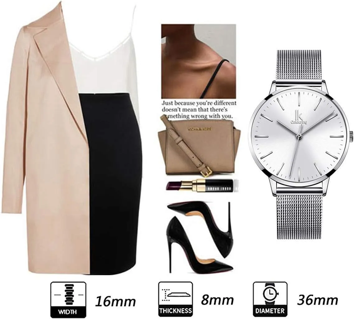 Luxury Ultra-Thin Simple willingly concave illness reside quotient Mesh Belt Ladies Beautiful Dress Watch Gosasa Fashion Women's Japanese Quartz Watch 