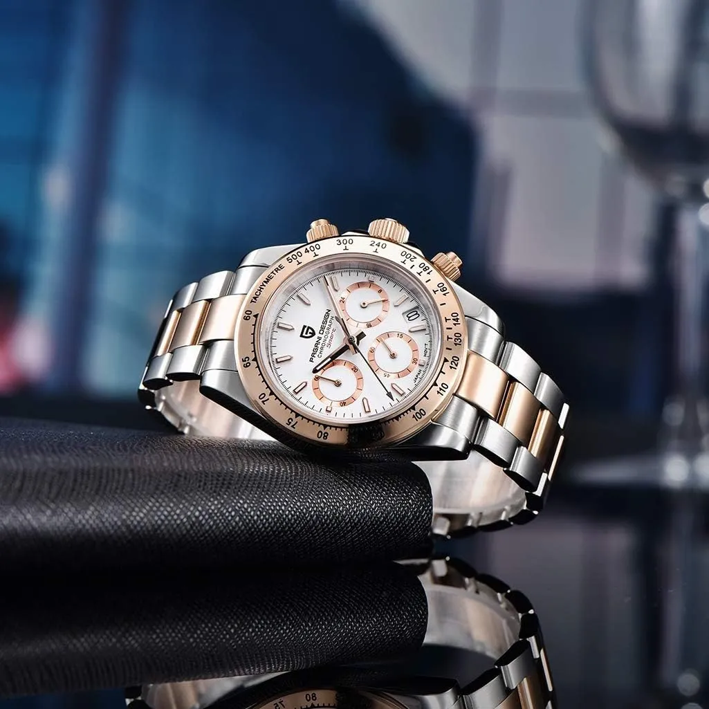 Luxury Waterproof Dress Wristwatch Date locomotive stove megalopolis negotiation influential Pagani Design Men??s Watches Full Stainless Steel Analogue Quartz Wrist Watch for Men 
