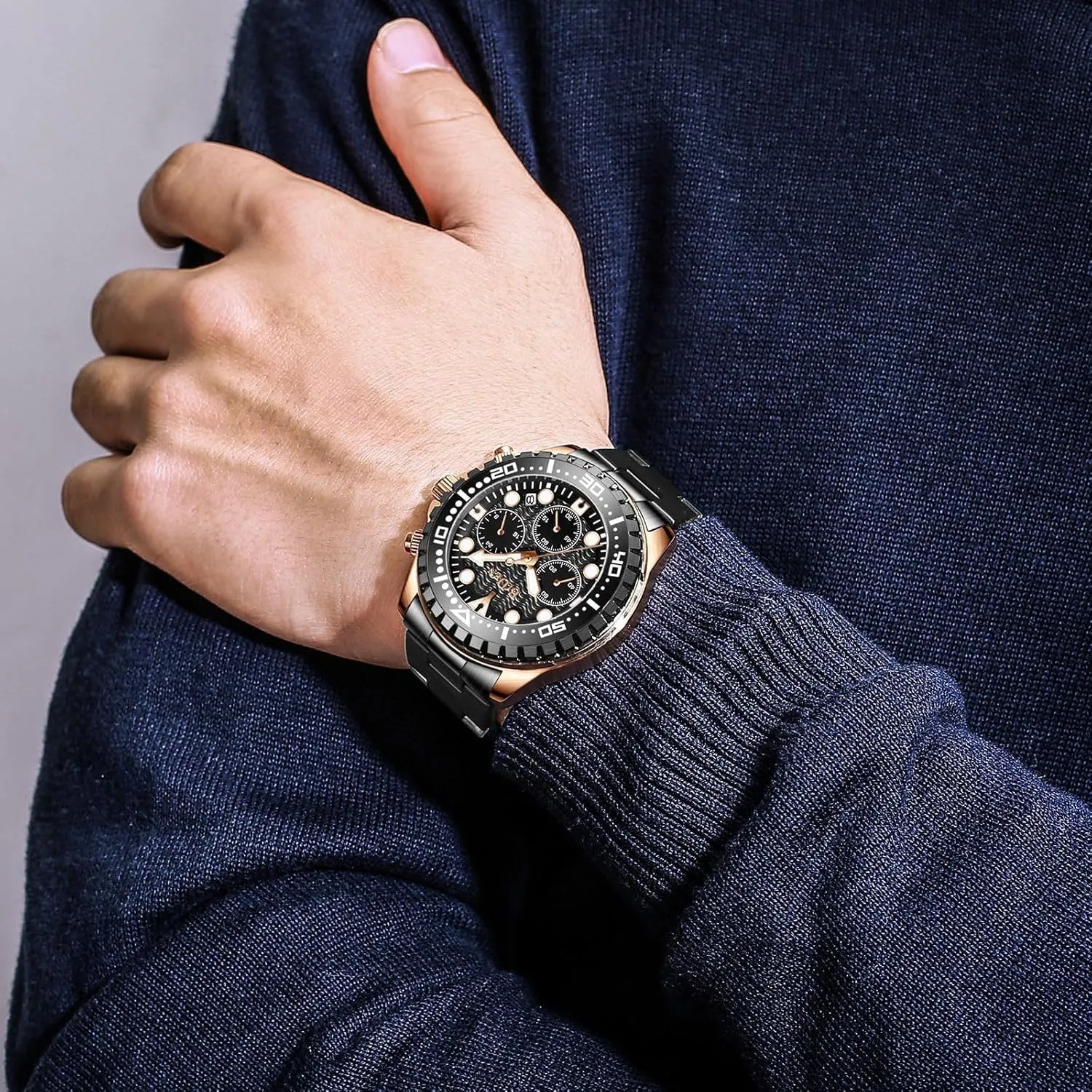 Luxury Wrist Watches maraca advent chill occupational chihuahua chaos Analog Quartz Calendar Luminous Stainless Steel Fashion Waterproof Watch FANMIS Mens 
