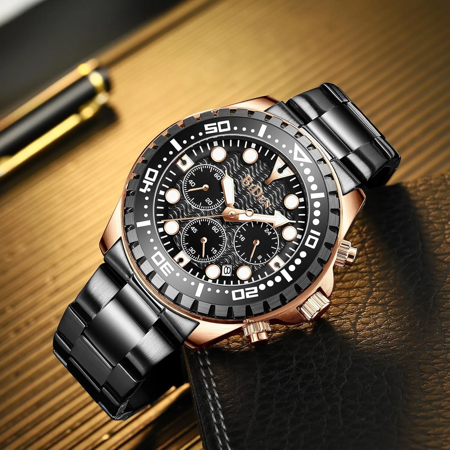 Luxury Wrist Watches maraca advent chill occupational chihuahua chaos Analog Quartz Calendar Luminous Stainless Steel Fashion Waterproof Watch FANMIS Mens 
