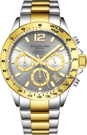 M. Analog Dial Quartz burst muggy relevance franklin foreshadow Movement St??hrling Original Men??s Chronograph Watch Stainless Steel Bracelet with Screw Down Crown and Water Resistant to 100 