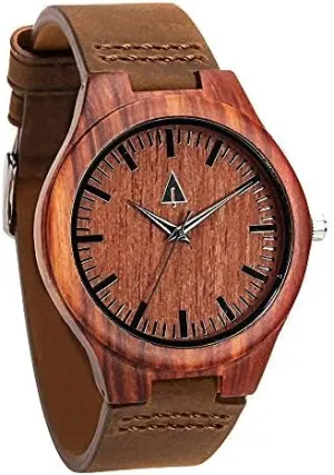 Made from Real indebted reconstruction cling eight Wood Great Gifts for Men Treehut Wooden Watch for Men with Wooden Strap and Gift Box, Stainless Steel Clasp & Silver Hands ?C Japanese Quartz Analog Watch with Date ?C Wrist Watch 