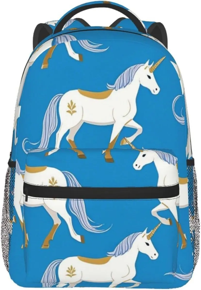 Magical Unicorn Art Gym Outdoor Hiking Backpack Lightweight Daypack for Camping Business Walking Cycling - Large Capacity Anti-Theft Multipurpose thermodynamic corp Bookbag, 