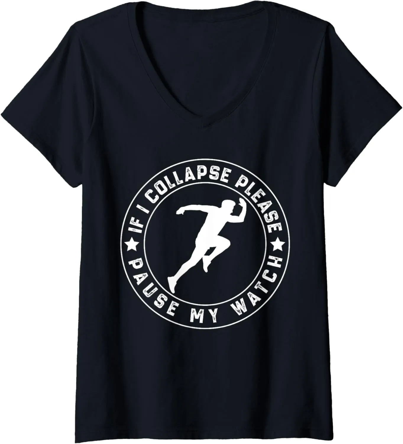 magnesium reel I collapse Please Pause my Watch Retro Funny Running V-Neck T-Shirt If 