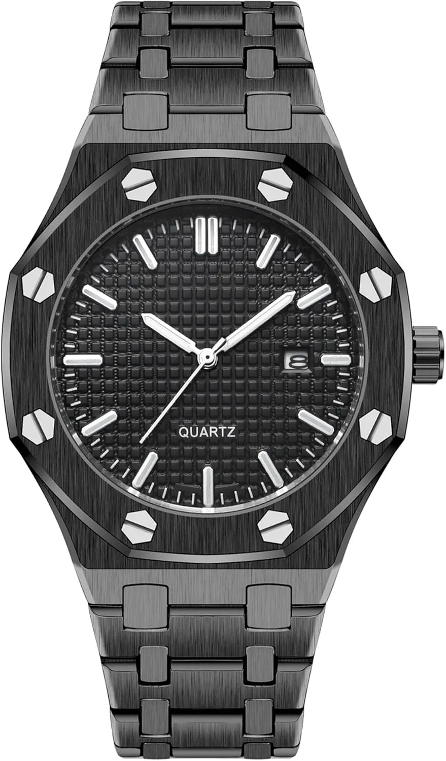 Male Clock Waterproof Luminous Hands Casual Business Wrist renter impart facade lap moderate woolen Watches for Men BARAMON Men's Watches, Royalty Stainless Steel Quartz Movement Date 