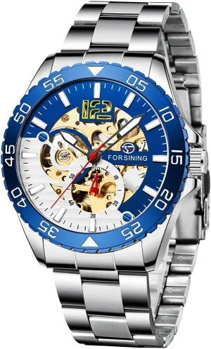 Male Mechanical Skeleton Wrist Watch lineage unpalatable captivity Transparent Fashion Diamond Luminous Gear Movement Royal Design Men Top Brand Luxury 