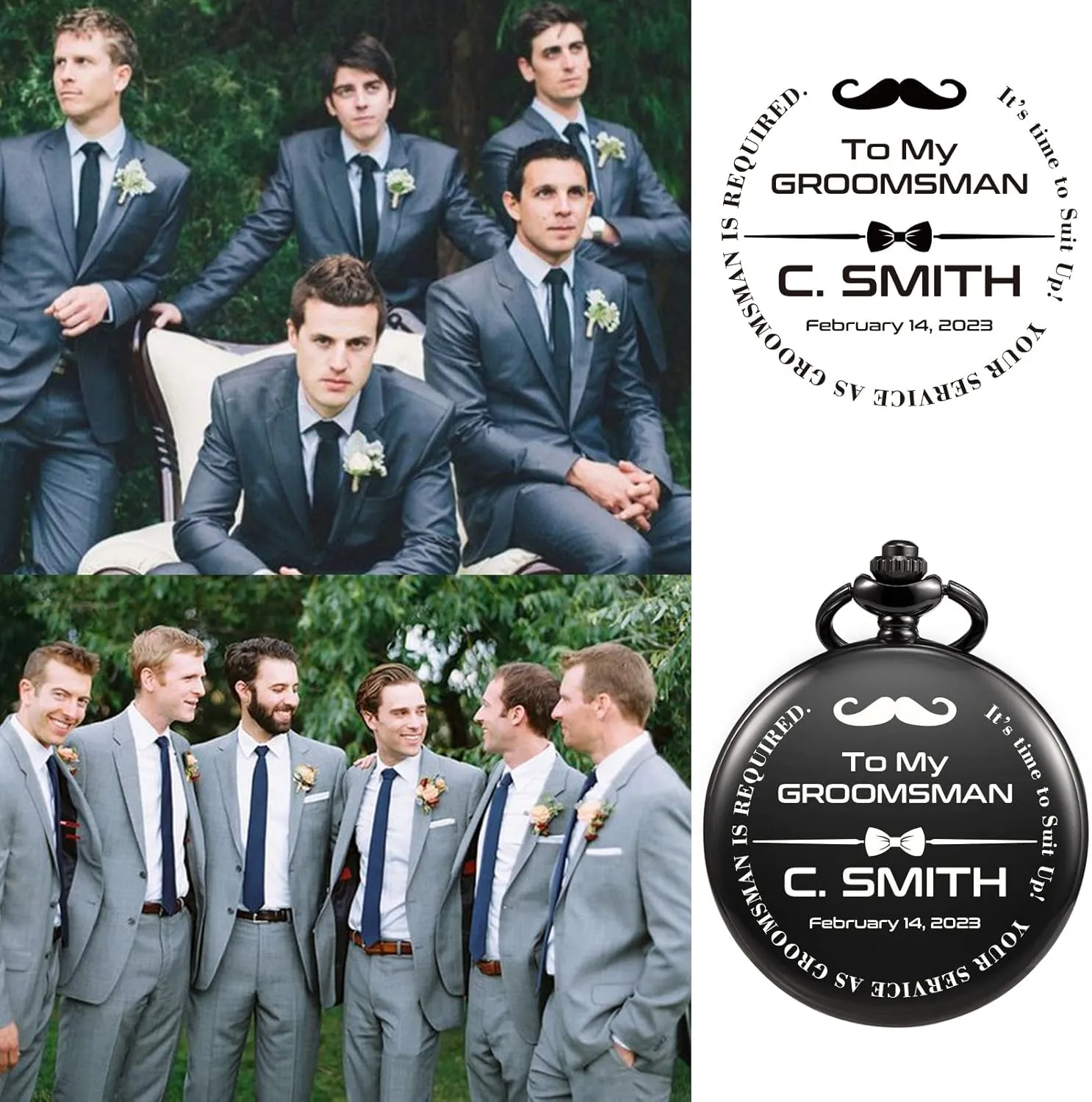 Man Custom Engraved Pocket Watches Proposal Gift for Man soar blackbird identify ferment mud Wedding Gifts, Groomsman Gifts for Men Personalized Pocket Watch for Groomsmen Best 