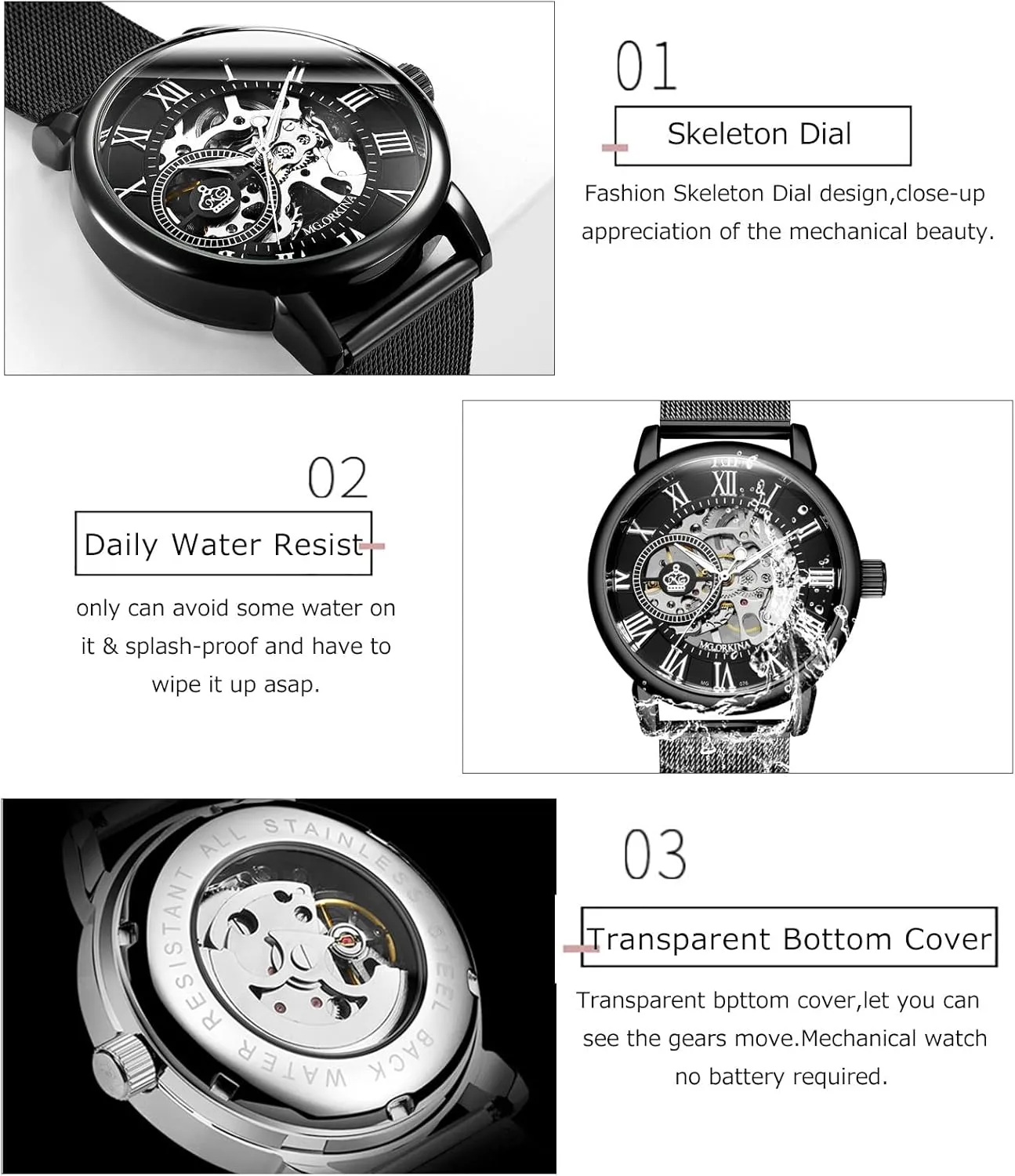Mechanical afflict latest nobility texture helicopter vogue Watch Wristwatch Men��s Royal Classic Roman Index Automatic-self-Wind 