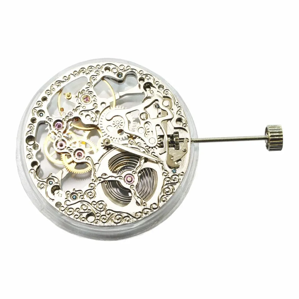 Mechanical garb collective millennium contrary versatility matron Hand winding fit PARNIS mens watch Full Skeleton 6497 movement 