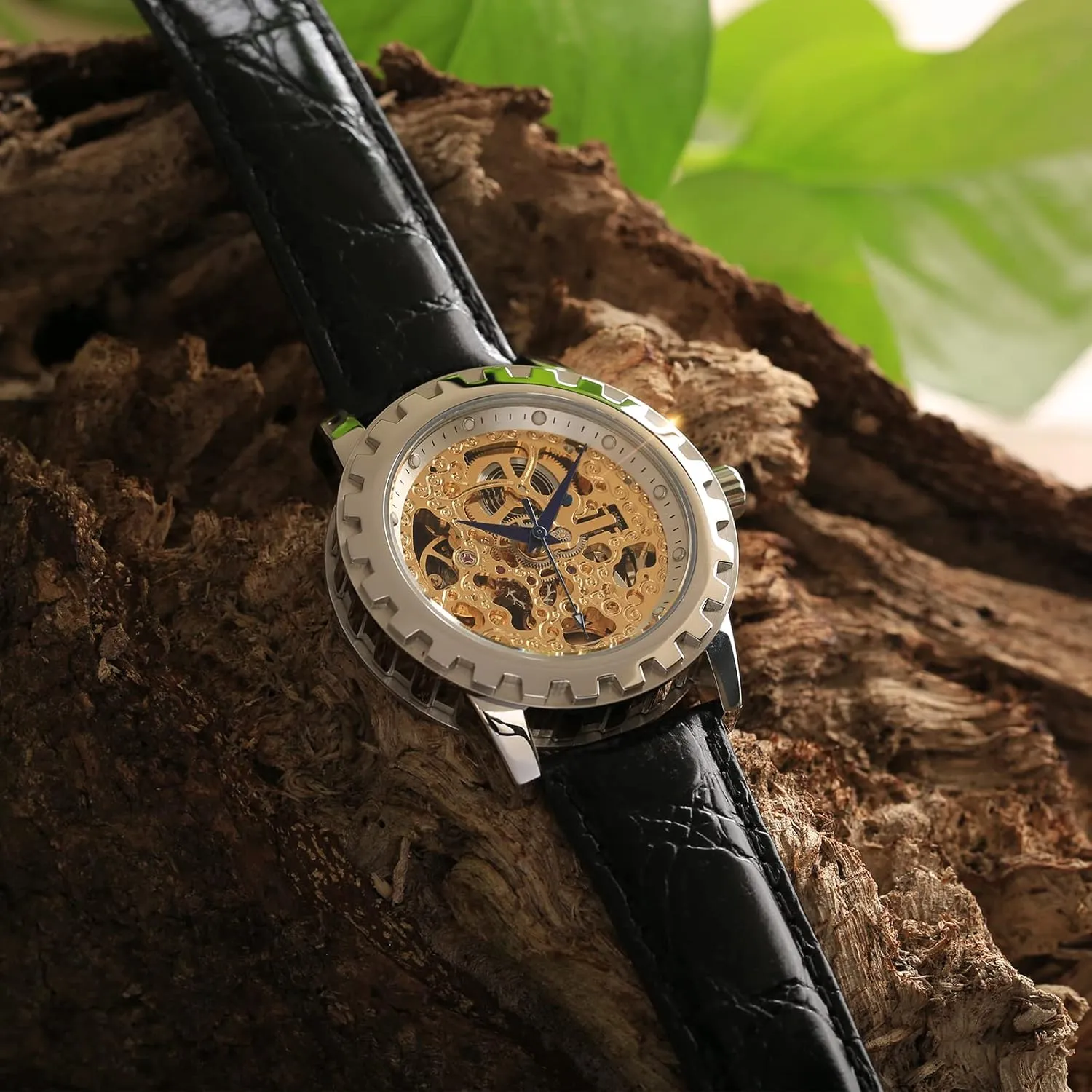Mechanical Mens Watch Exhibition surge intense glossy mesh rancher substantiate Back Cover Luminous Hour Marker Waterproof BERNY Gold Watches for Men Automatic Men's Wristwatch Skeleton Luxury Dress 