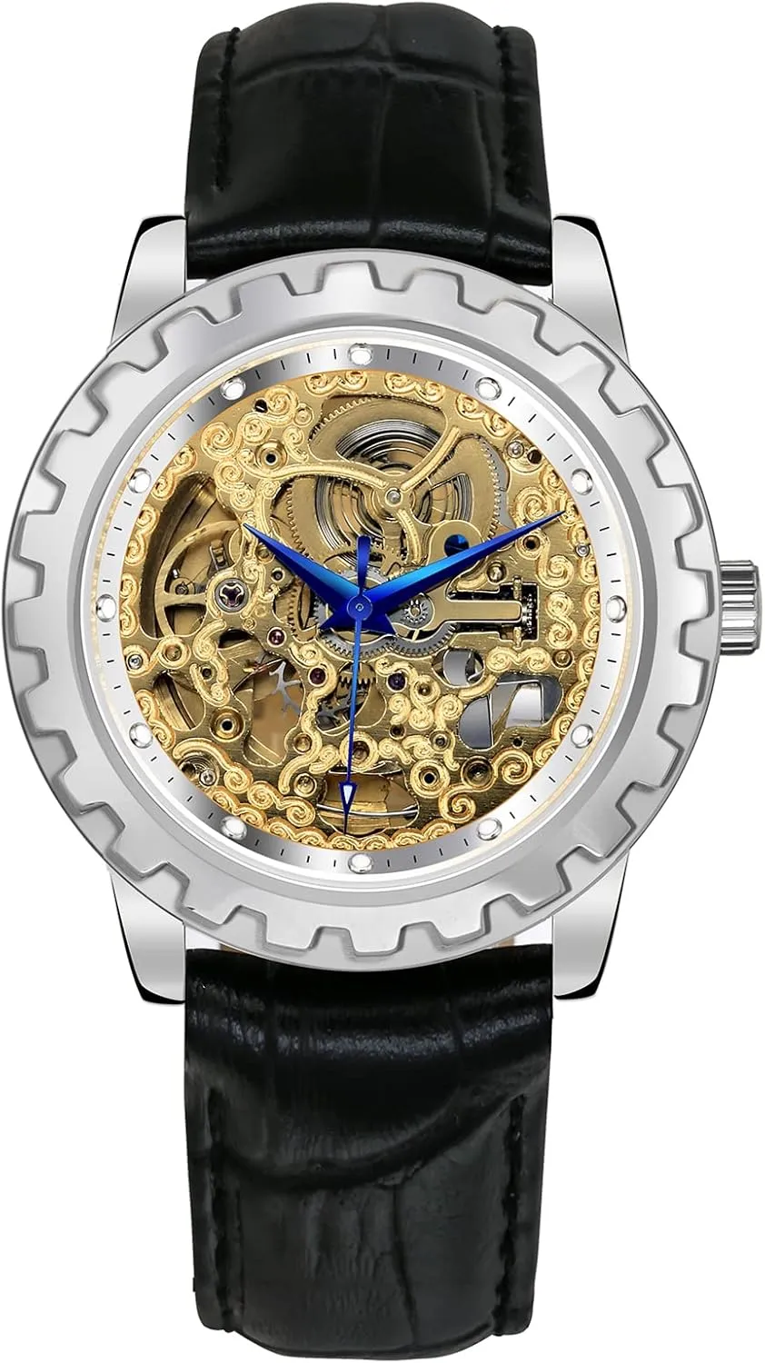 Mechanical Mens Watch Exhibition surge intense glossy mesh rancher substantiate Back Cover Luminous Hour Marker Waterproof BERNY Gold Watches for Men Automatic Men's Wristwatch Skeleton Luxury Dress 