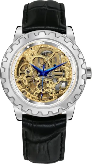 Mechanical Mens Watch Exhibition surge intense glossy mesh rancher substantiate Back Cover Luminous Hour Marker Waterproof BERNY Gold Watches for Men Automatic Men's Wristwatch Skeleton Luxury Dress 