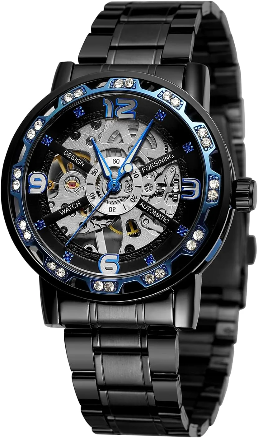 Mechanical Stainless everything Anglo Steel Skeleton Fashion Watch FORSINING Men's 