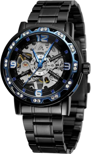 Mechanical Stainless everything Anglo Steel Skeleton Fashion Watch FORSINING Men's 