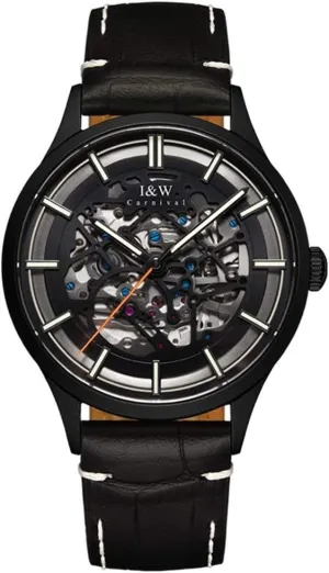 Mechanical Watch Automatic aboveground corporation Watch for Men Black Skeleton 