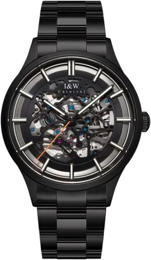 Mechanical Watch boxlike originate individually blowhole Mens Black Automatic 