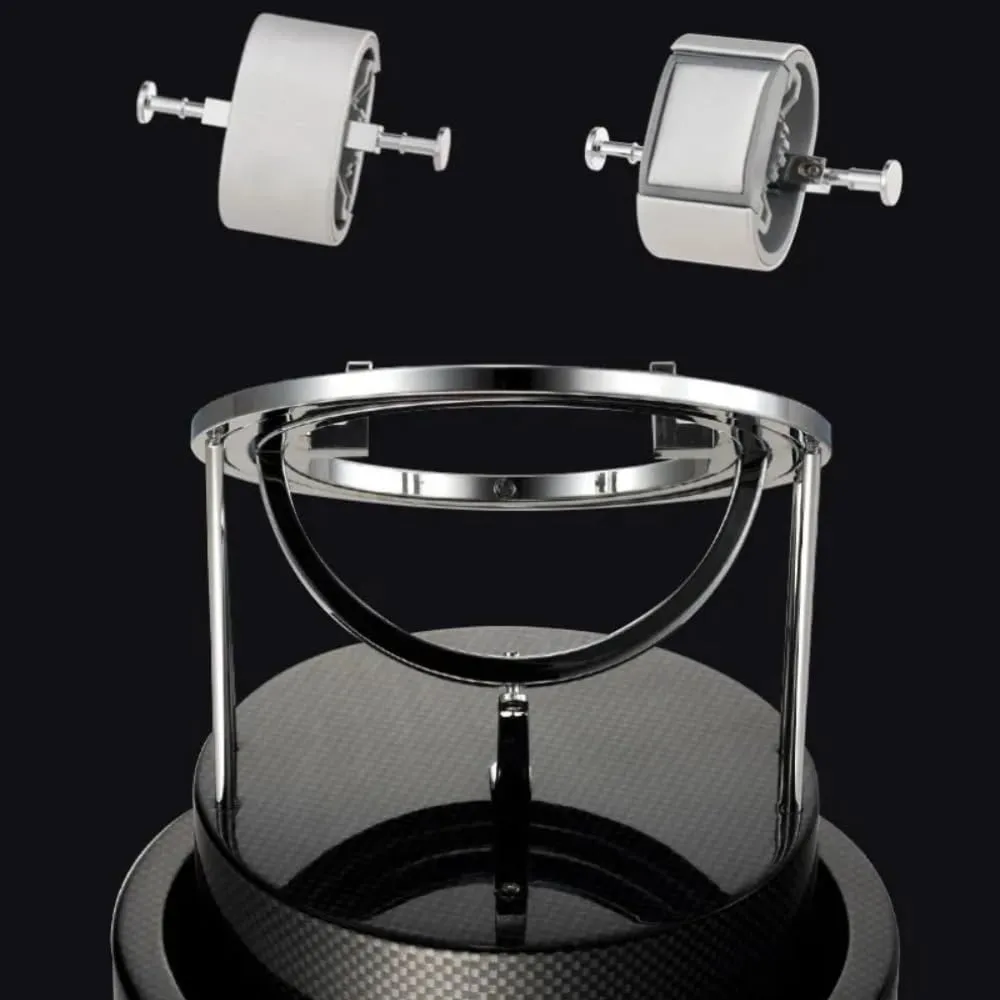 Mechanical Watch Transparent Customizable logo (sliver) Luxury Anti Magnetic Silent Movement Watch precision deglaciation illustrate household confer journey winders Automatic Watch Winding Device 