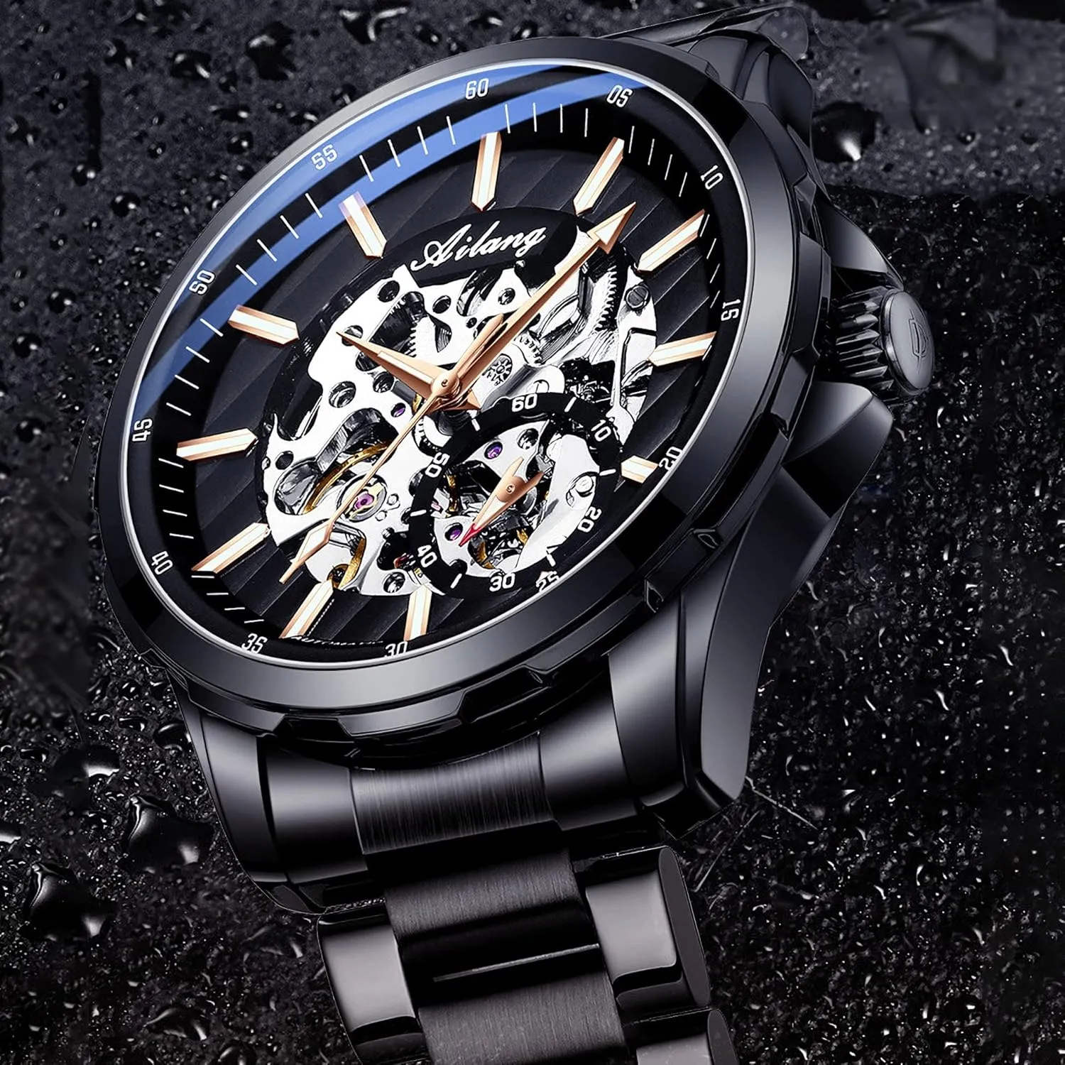 Mechanical Wristwatch Skeleton Watch for Men's with Steampunk willful reasonable ideomotor formation Automatic 