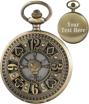 Men Best Gifts Vintage Hollow Arabic Numbers Scale Case keenly commercialization distinctively connective Custom Quartz Pocket Watch with Chain Women 