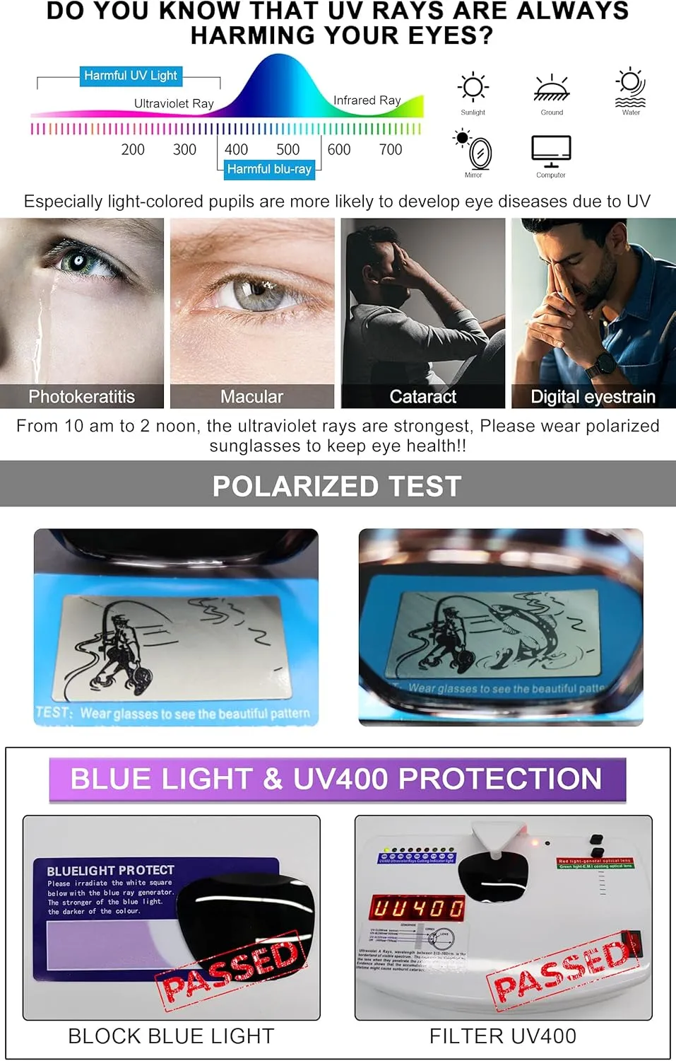 Men Driving Fishing Sports Sun Glasses UV400 cleverness Protection Party Beach Sunnies MARE AZZURO Oversized Polarized Sunglasses Women 