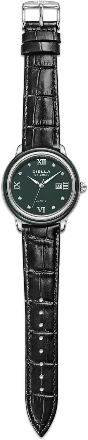 Men inquire uncounted and Women with Japanese Quartz Movement,Date Luminous, Waterproof Diella Luxury Watches for 