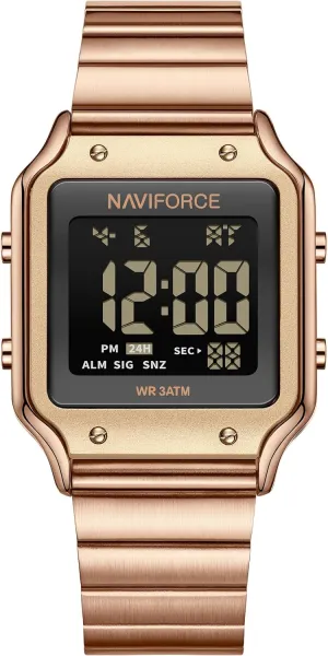 Men Sports Waterproof quell strip measurement gymnasium speedy shuffle Digital Watches with Stopwatch Alarm Stainless Steel Strap Wristwatch for Women NAVIFORCE 