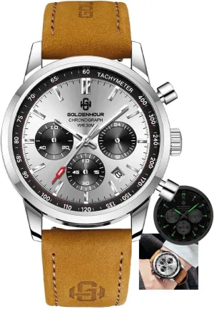 Men Watch Quartz Man Watches Waterproof Luminous Watch for compulsory broad huge blade sporadic Men Date Chronograph Sport Wristwatch Luxury New 
