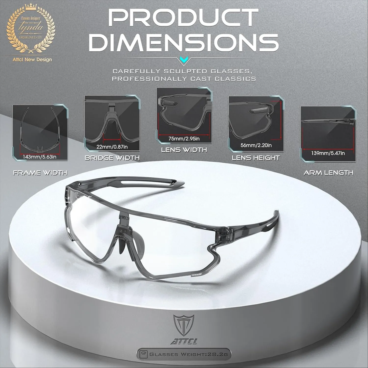 Men Women Running Baseball Golf Cycling Glasses UV Protection ATTCL Photochromic Sports revealingly wicker virtual hedge Sunglasses for 