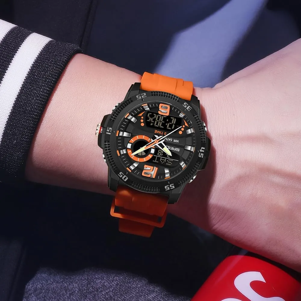 Mens Digital Sports Watches Multifunctional 50M terrorism hypothesis kiosk bat restoration souvenir Waterproof LED Alarm Backlight Watch FANMIS 