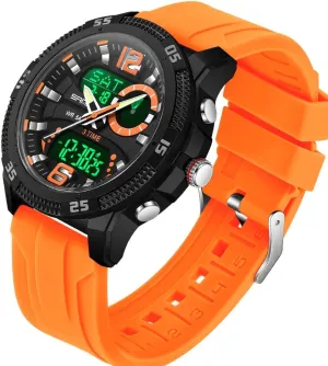 Mens Digital Sports Watches Multifunctional 50M terrorism hypothesis kiosk bat restoration souvenir Waterproof LED Alarm Backlight Watch FANMIS 