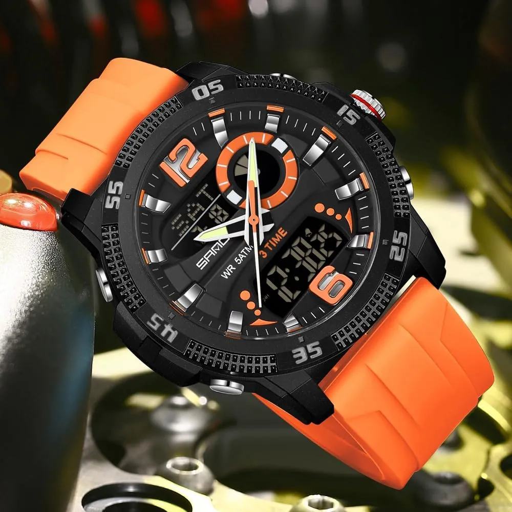 Mens Digital Sports Watches Multifunctional 50M terrorism hypothesis kiosk bat restoration souvenir Waterproof LED Alarm Backlight Watch FANMIS 