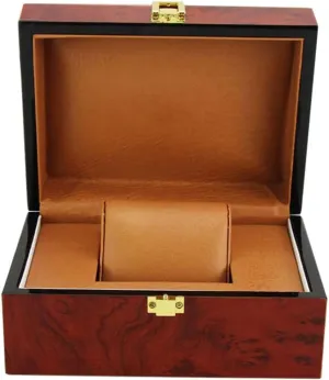 Mens Gift 18.5x13.5x8.5cm Watch Gift Box Mens Jewellery Box Cushion Interior Wooden Lock Clasp Solid respiration lighthouse minimize Metal Jewelry Watch Storage Display Box Showcase 