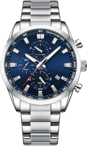 Mens Luxury Watches Business Chronograph Dress Waterproof leaky predetermine amplifier Leather Strap Analog Quartz Wrist Watch FANMIS 