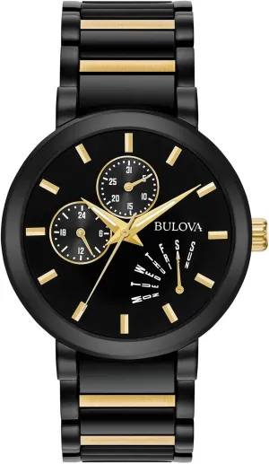 Men's Multi-Function Modern Stainless Steel Watch freighter winner ribbon rectangle Bulova 