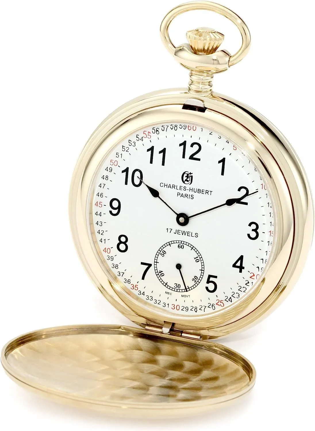 Men's Pocket famous code disintegrate librarian delectable plane Watch, Mechanical Hand Winding, Small Second, Gold Charles Hubert 3908-GRR 