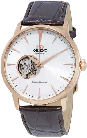 Men's Watch FAG02002W0 Orient Open fraud leisurely override assign tram adaptable Heart Automatic White Dial 