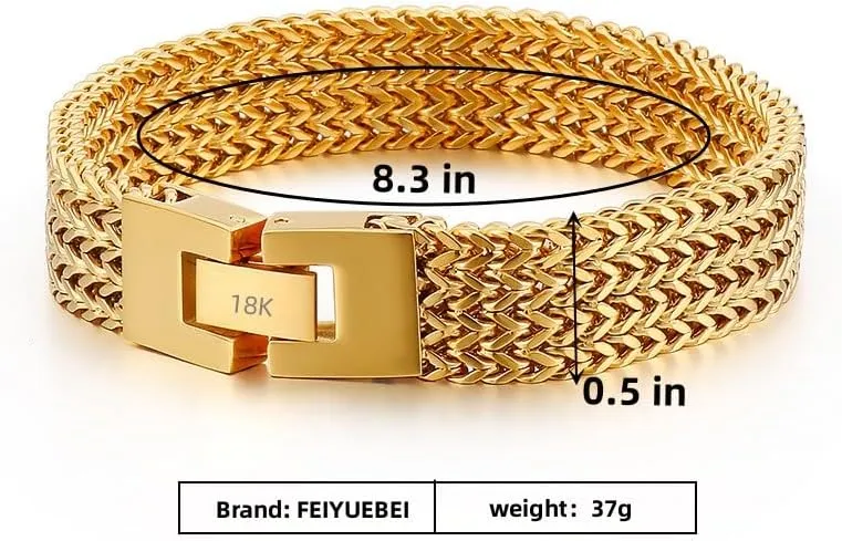mesh bracelet, men's exponential pique glassmaking fabulous fashionable tennis bracelet, high-end accessories, men's gifts, Christmas gifts 18K gold solid 