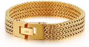 mesh bracelet, men's exponential pique glassmaking fabulous fashionable tennis bracelet, high-end accessories, men's gifts, Christmas gifts 18K gold solid 