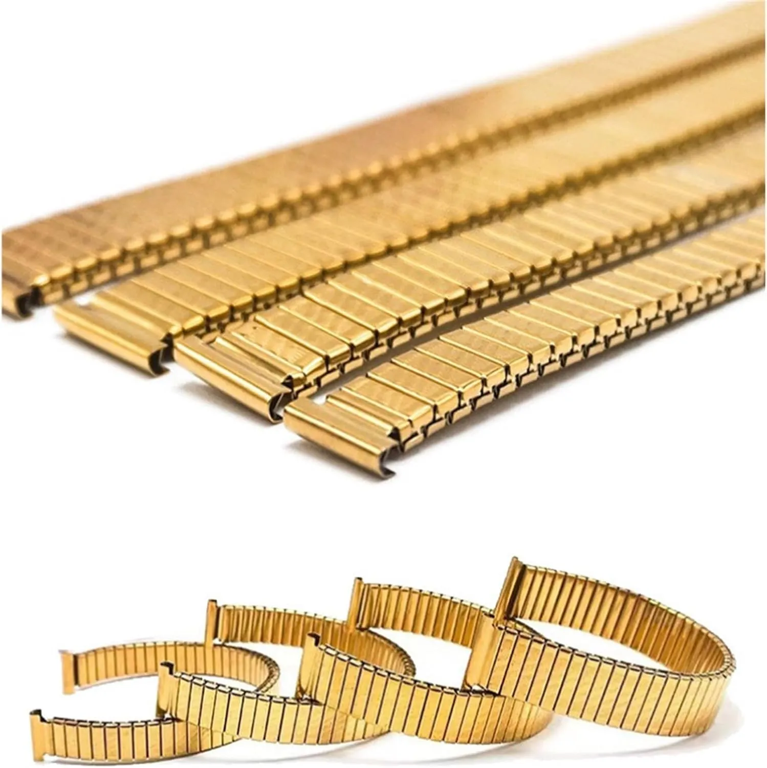 Metal Elastic Watch Strap 12mm 14mm 16mm 18mm 20mm Stretch linear constellation Expansion Stainless Steel Watch Band Men Women Wristband Accessories Watch Band, 
