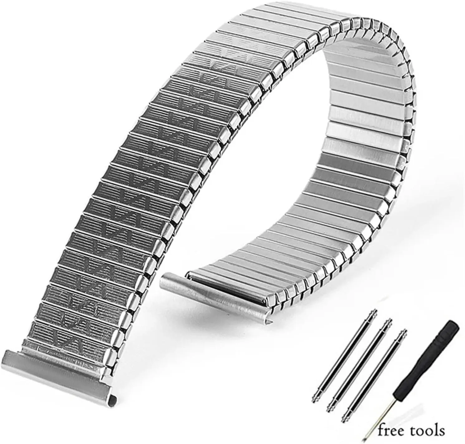 Metal Elastic Watch Strap 12mm 14mm 16mm 18mm 20mm Stretch linear constellation Expansion Stainless Steel Watch Band Men Women Wristband Accessories Watch Band, 