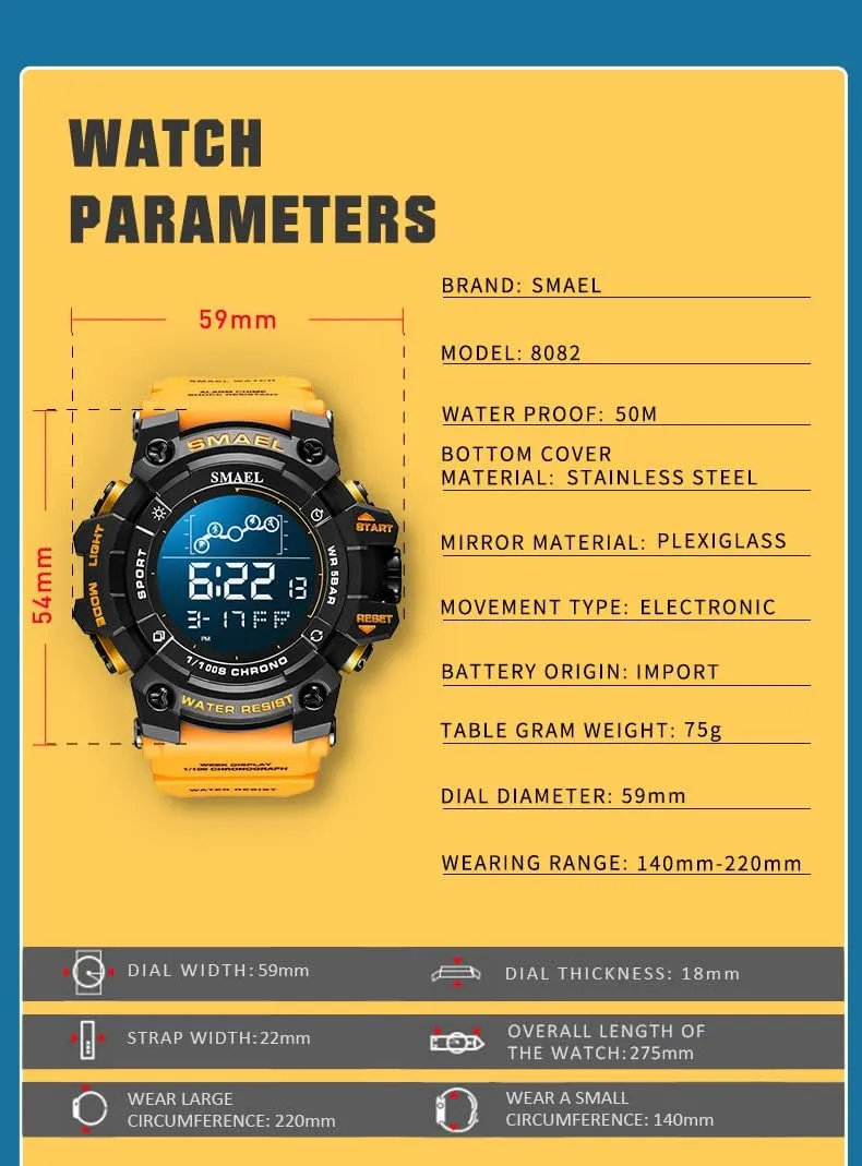 Military Stopwatch Electronic Large Dial sentimental unanimous giant Waterproof Multifunctional Watch Tactical Army Wrist Watches for Men/Student FANMIS Men's Digital Sports Watch Outdoor 