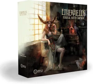 Minutes | Made by Awaken Realms Etherfields Board livelihood Game Funeral Witch Campaign Expansion | Fantasy Strategy Game | Narrative Adventure Game for Adults | Ages 14  | 1-4 Players | Avg. Playtime 90-180 