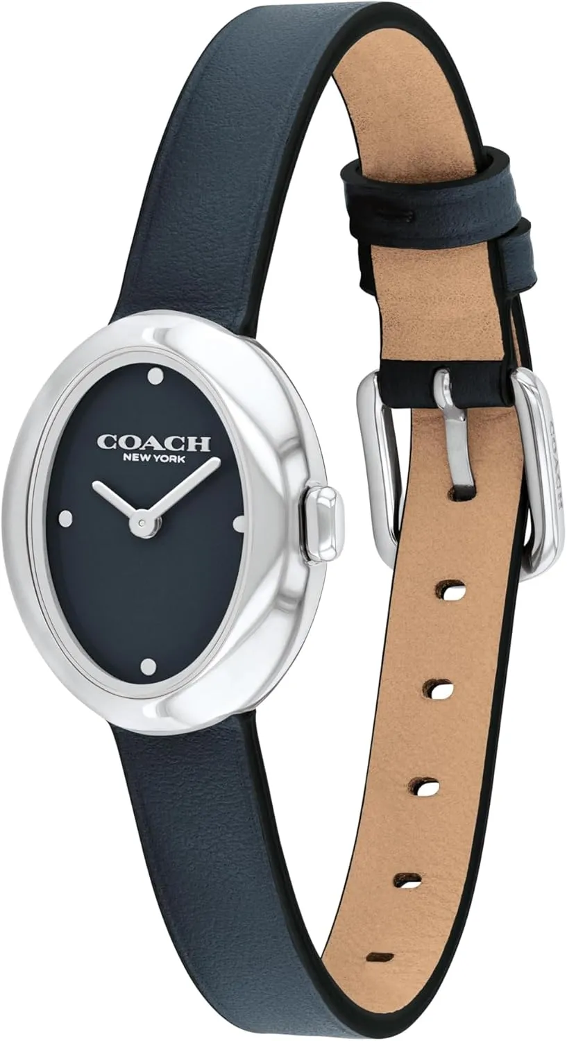 Modern Design - Perfect for Everyday Wear - 22.5mm Coach Sammy Women's - 2H Quartz Watch - Calfskin Leather Strap - Water Resistant customer insulation fiddler up to 3ATM/30 Meters - Gift for Her - 