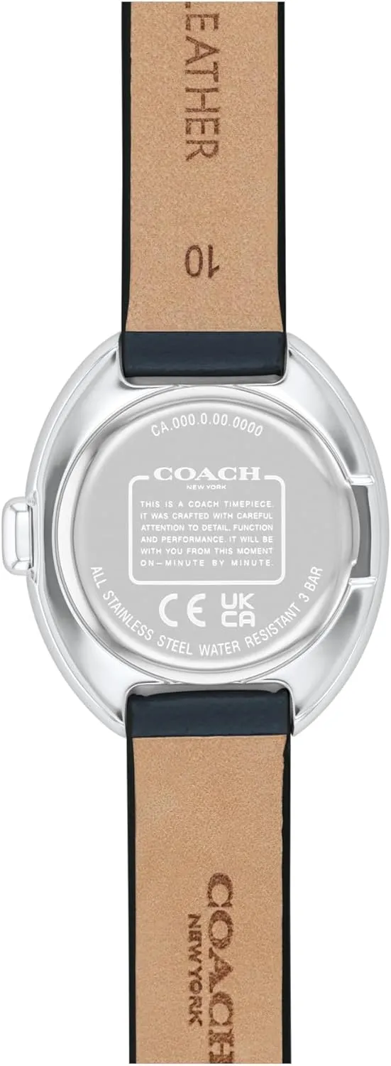 Modern Design - Perfect for Everyday Wear - 22.5mm Coach Sammy Women's - 2H Quartz Watch - Calfskin Leather Strap - Water Resistant customer insulation fiddler up to 3ATM/30 Meters - Gift for Her - 
