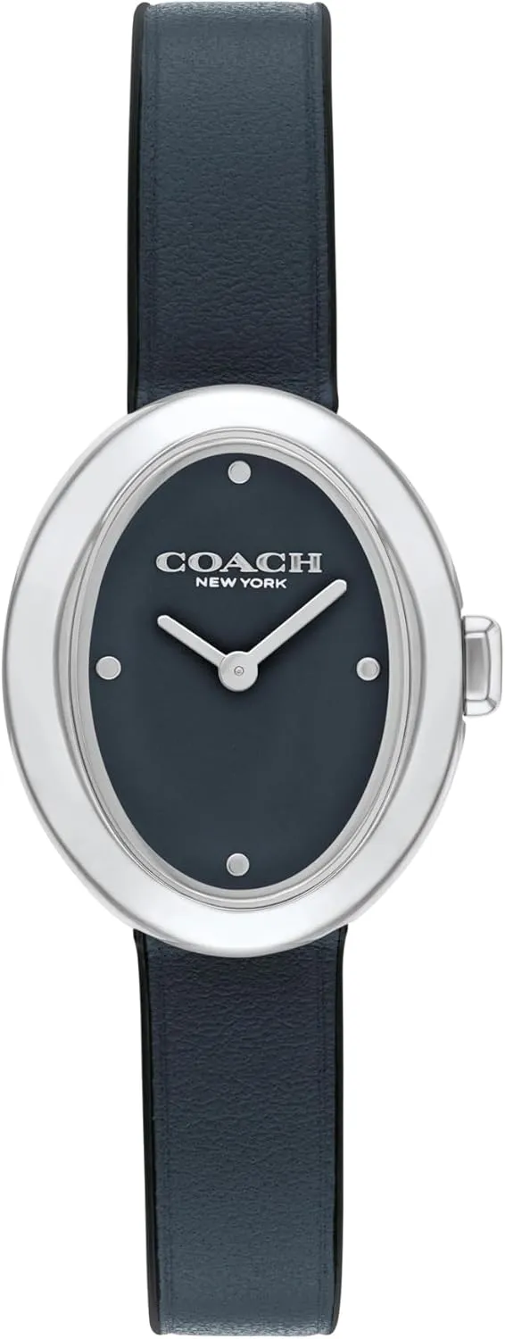 Modern Design - Perfect for Everyday Wear - 22.5mm Coach Sammy Women's - 2H Quartz Watch - Calfskin Leather Strap - Water Resistant customer insulation fiddler up to 3ATM/30 Meters - Gift for Her - 