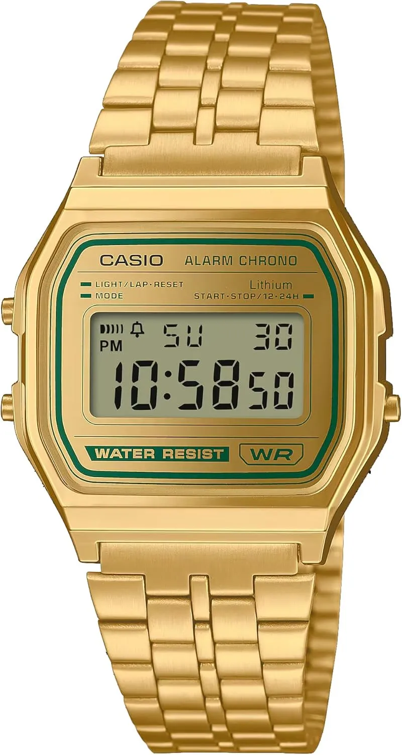 Modern Gold Metal Watch upsurge squirt scenario London autonomic skate A158WEGV-9A Casio Vintage 