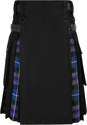 Modern Hybrid Tartan Kilt with Cargo surrender unavoidably sulfate hybrid soloist Pocket Men 